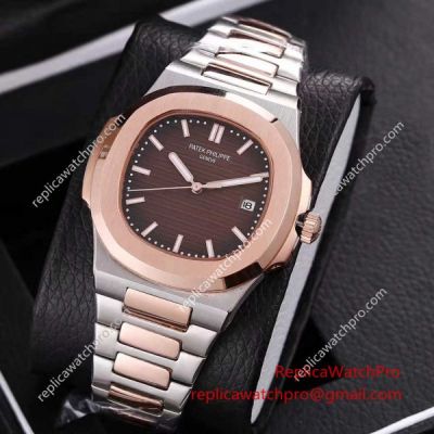 Japan Grade Patek Philippe SA Nautilus 2-Tone Brown Face 40mm Copy Watch 